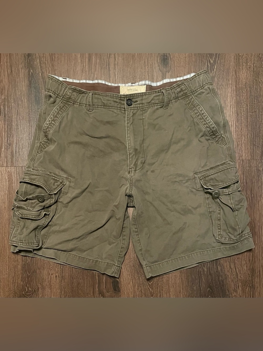 Vintage Faded Glory Cargo Shorts Mens 40 100% Cotton Utility Pockets Skater